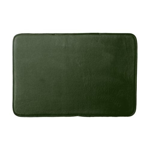 Solid deep forest green bath mat