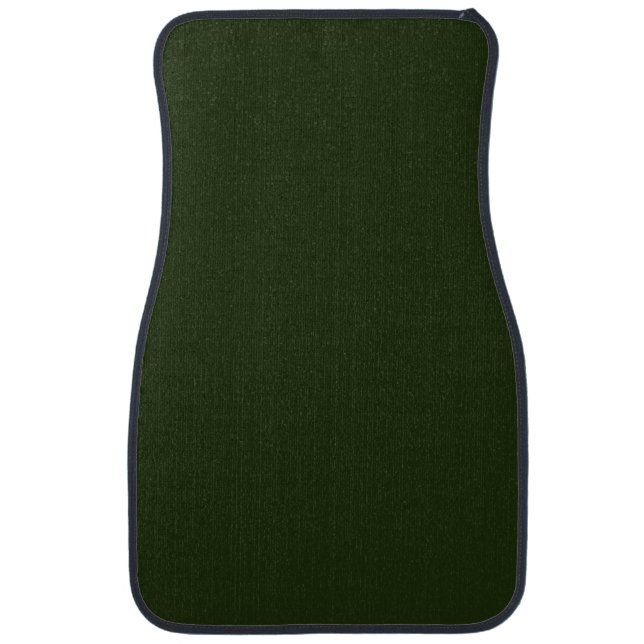 Solid deep forest green car floor mat (Front)