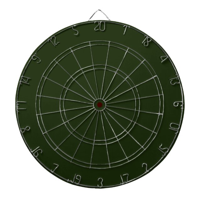 Solid deep forest green dart board (Front)