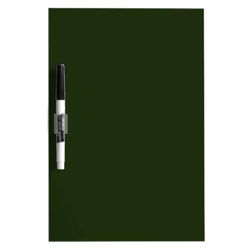 Solid deep forest green dry erase board