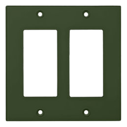 Solid deep forest green light switch cover