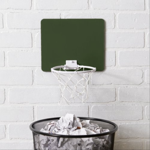 Solid deep forest green mini basketball hoop