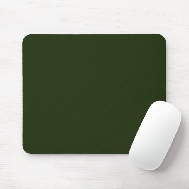 Solid deep forest green mouse pad (With Mouse)