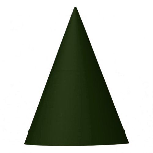 Solid deep forest green party hat