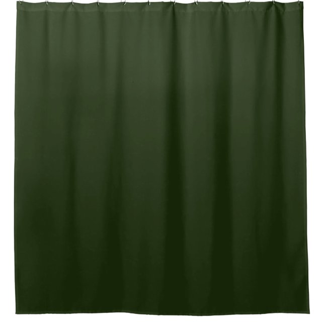 Solid deep forest green shower curtain (Front)