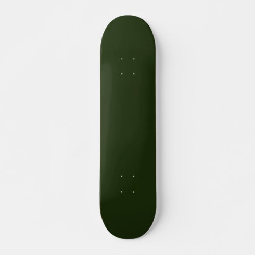 Solid deep forest green skateboard