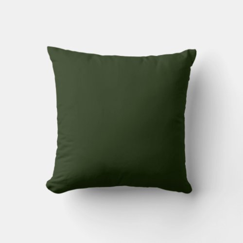 Solid deep forest green throw pillow