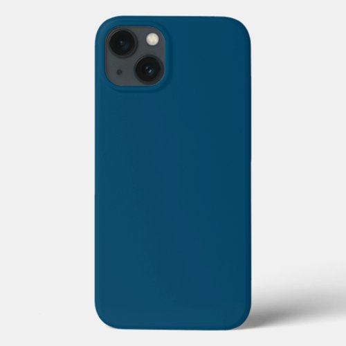 Solid deep ocean blue iPhone 13 case