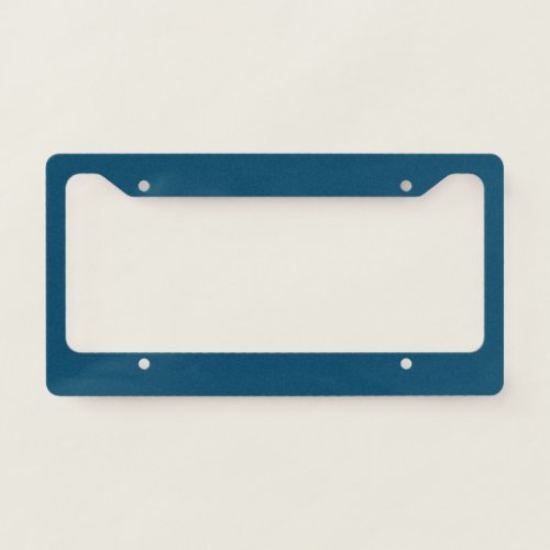 Solid deep ocean blue license plate frame