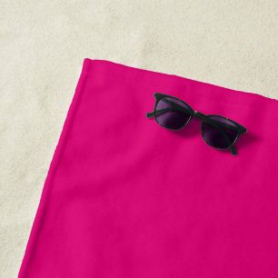 Solid deep pink beach towel