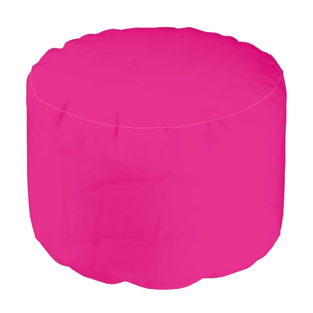 Solid deep pink pouf (Angled Front)