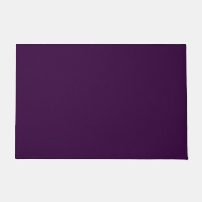 Solid deep purple dark plum doormat (Front)