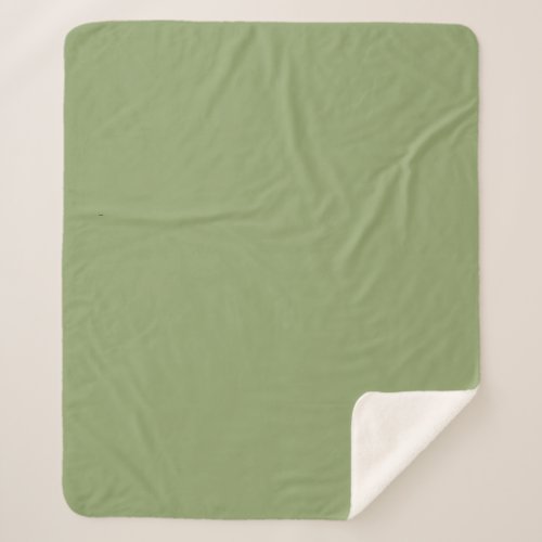 Solid Deep Sage Green by Premium Collections Sherpa Blanket