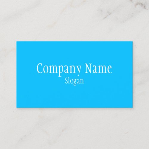 Solid Deep Sky Blue Business Card