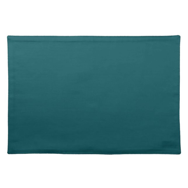 Solid deep teal cloth placemat (Front)