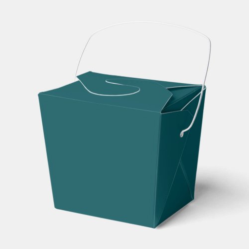 Solid deep teal favor boxes