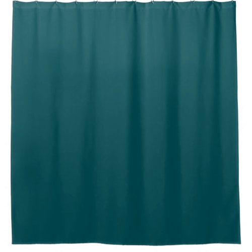 Solid deep teal shower curtain