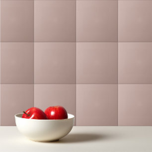 Solid dirty pink beige ceramic tile