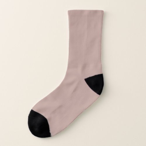 Solid dirty pink beige socks