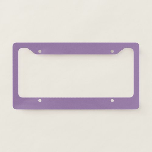 Solid dull purple violet license plate frame