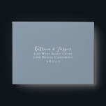 Solid Dusty Blue Color RSVP Return Address Envelope<br><div class="desc">Return address,  rsvp envelope. Envelope color,  shown in trendy dusty blue,  can be customized. Designed to match our Dusty Blue Botanical Collection.</div>