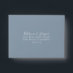Solid Dusty Blue Color RSVP Return Address Envelope<br><div class="desc">Return address,  rsvp envelope. Envelope color,  shown in trendy dusty blue,  can be customized. Designed to match our Dusty Blue Botanical Collection.</div>
