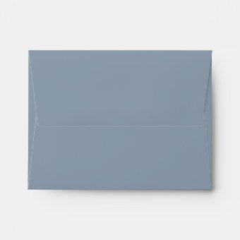 Solid Dusty Blue Color RSVP Return Address Envelope | Zazzle