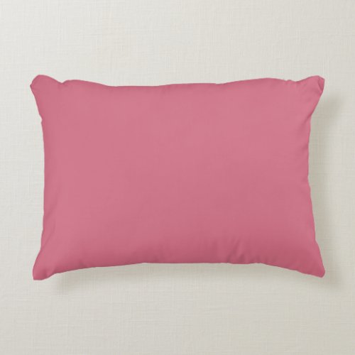 Solid dusty rose pink watermelon accent pillow