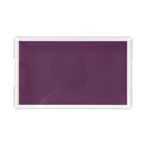 Solid eggplant purple acrylic tray
