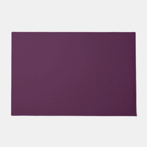 Solid eggplant purple doormat