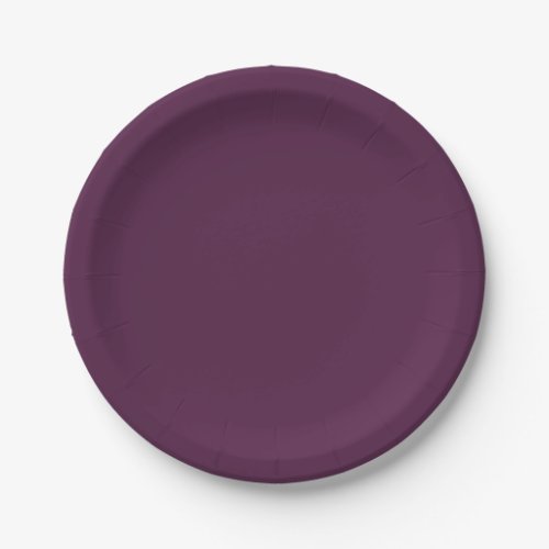 Solid eggplant purple paper plates