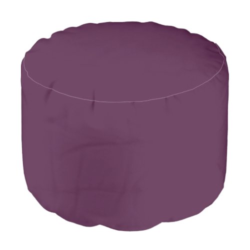 Solid eggplant purple pouf