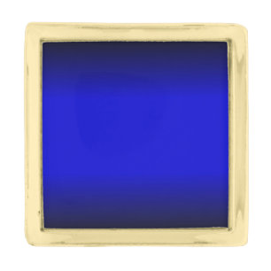 Solid Electric Blue Gold Finish Lapel Pin