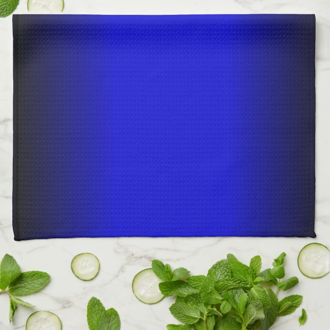 Solid Electric Blue Kitchen Towel (Folded)