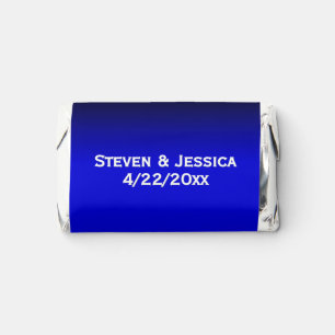 Solid Electric Blue Names and Date Hershey's Miniatures