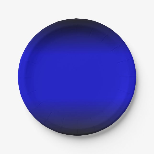 Solid Electric Blue Paper Plates (Front)