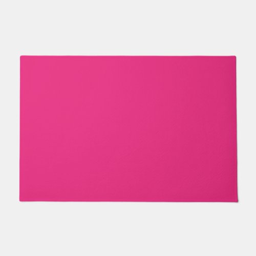 Solid electric pink doormat