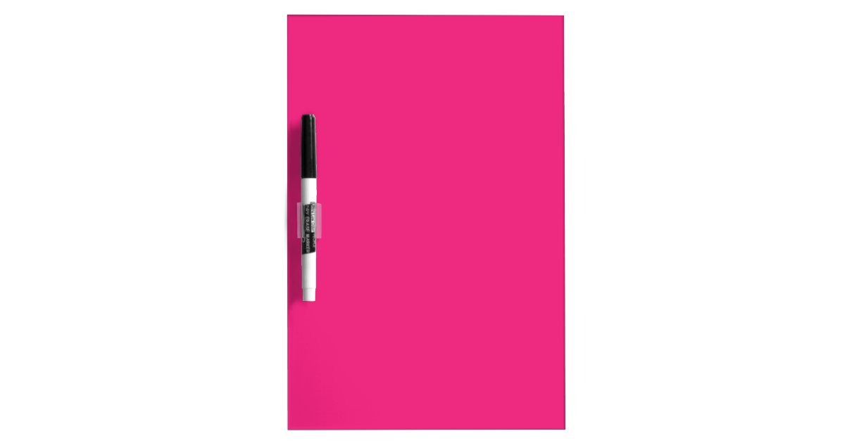 Solid electric pink dry erase board Zazzle