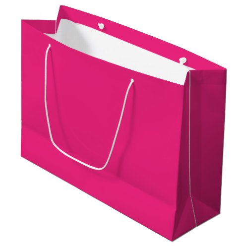 Solid electric pink large gift bag