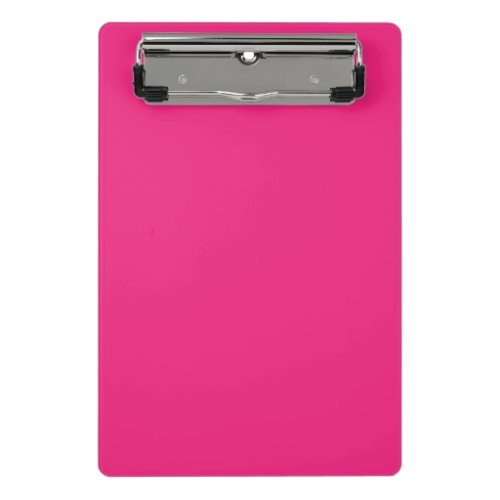 Solid electric pink mini clipboard