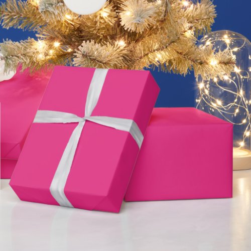 Solid electric pink wrapping paper