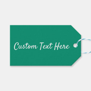 Solid Emerald Green Color Gift Tags
