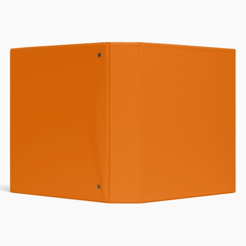 Solid flame orange 3 ring binder