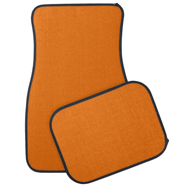 Solid flame orange car floor mat (Set)