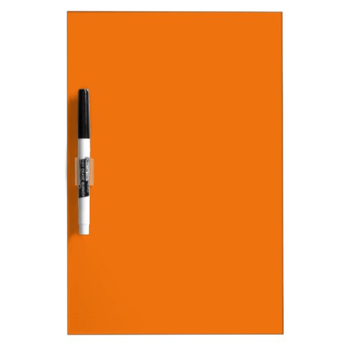 Solid flame orange dry erase board