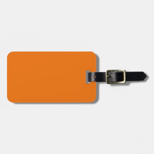 Solid flame orange luggage tag