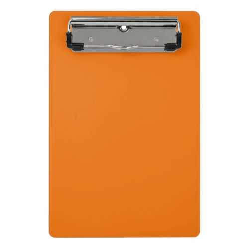 Solid flame orange mini clipboard