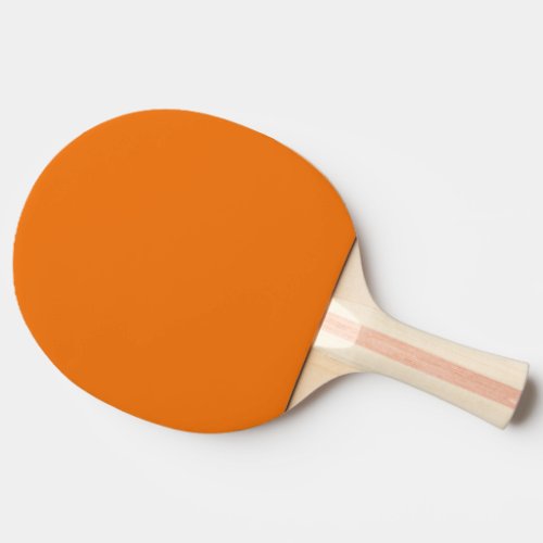 Solid flame orange ping pong paddle