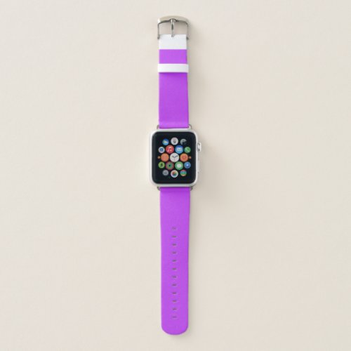 solid fluorescent bright neon purple  apple watch band