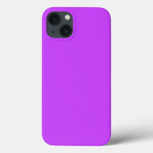 solid fluorescent bright neon purple iPhone 13 case